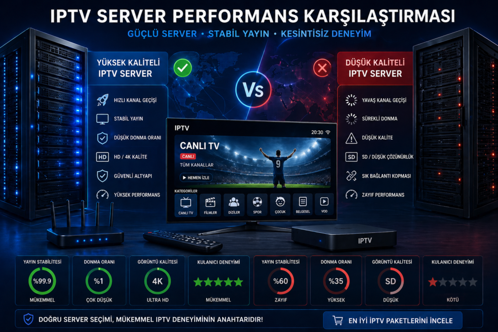 iptv server performans karşılaştırması