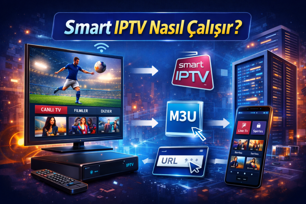 Smart IPTV nasıl çalışır M3U link ve portal kurulumu ile iptv izle süreci