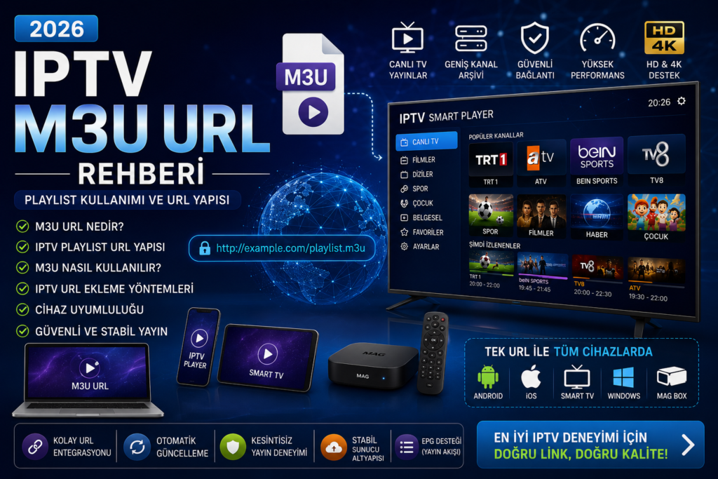 iptv m3u url ve playlist kullanım rehberi