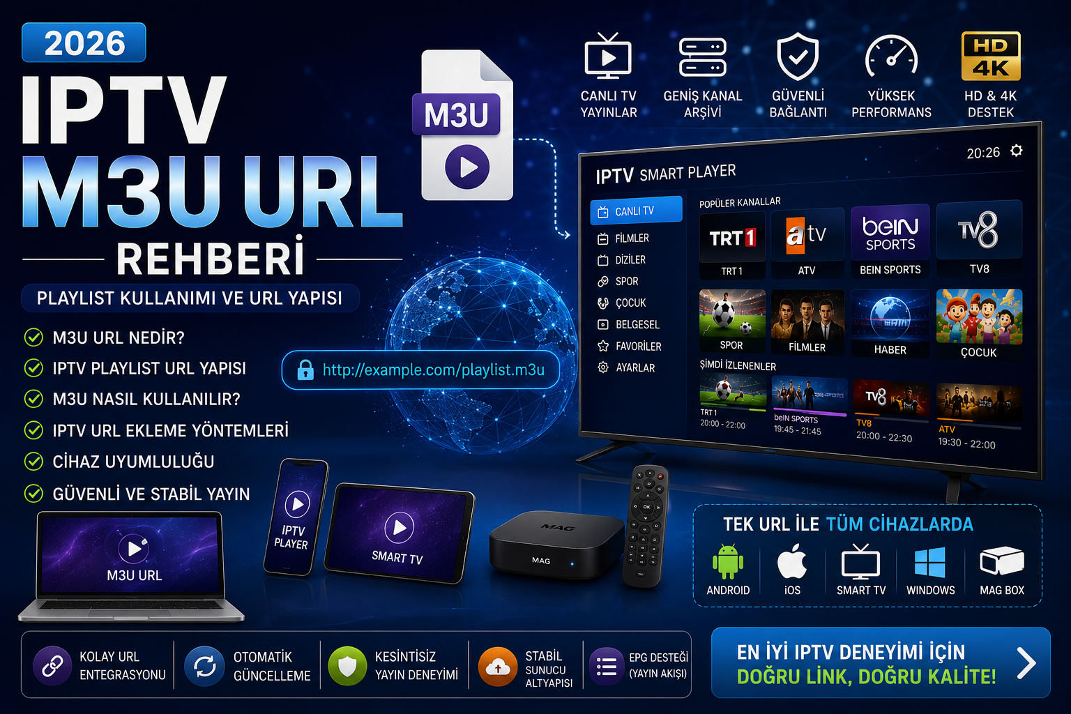 iptv m3u url ve playlist kullanım rehberi