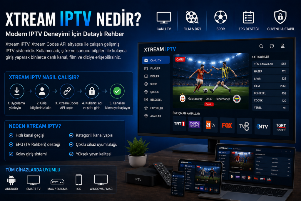 xtream iptv sistemi ve modern IPTV kullanım rehberi