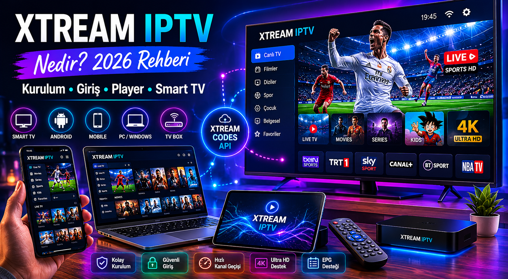 xtream iptv featured görseli ile modern IPTV yayın deneyimi