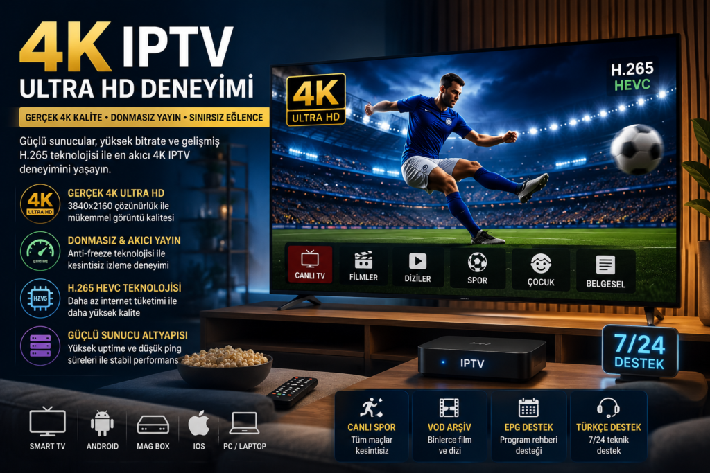 4k iptv ultra hd yayın ve donmasız IPTV deneyimi