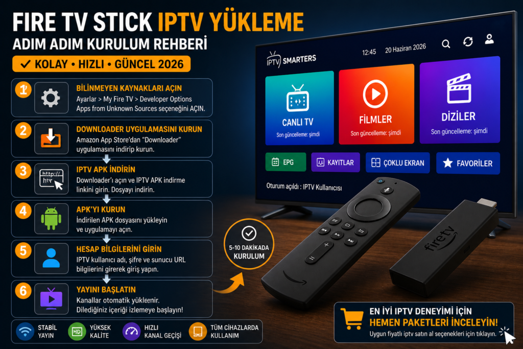 fire tv stick iptv yükleme adım adım kurulum rehberi iptv apk yükleme