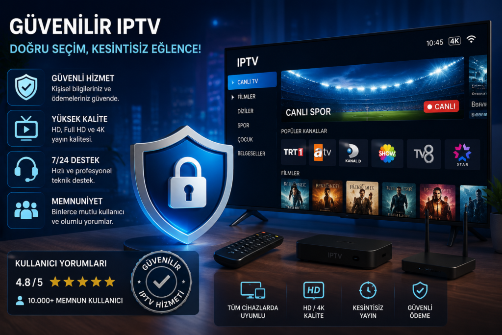 Guvenilir IPTV seçimi yaparken dikkat edilmesi gereken kriterler ve güvenli abonelik rehberi