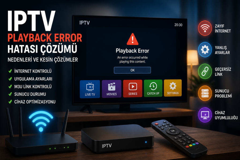 iptv playback error hatası çözümü nedenleri ve iptv sorun giderme yöntemleri