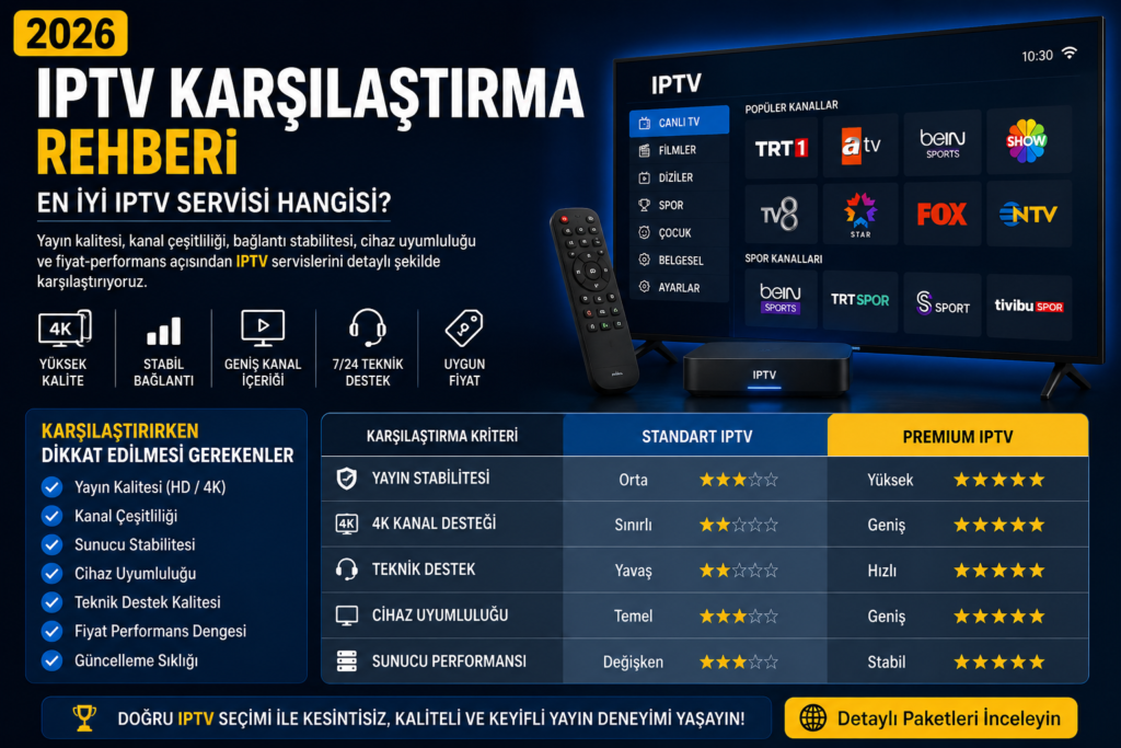 iptv karşılaştırma rehberi ve yayın kalite analizi