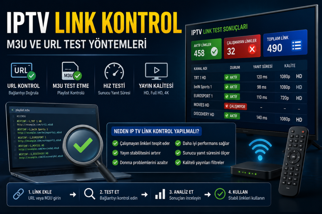 iptv link kontrol ve m3u test işlemleri rehberi