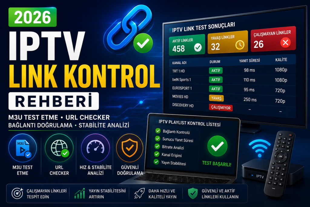 iptv link kontrol rehberi ve m3u test analiz sistemi