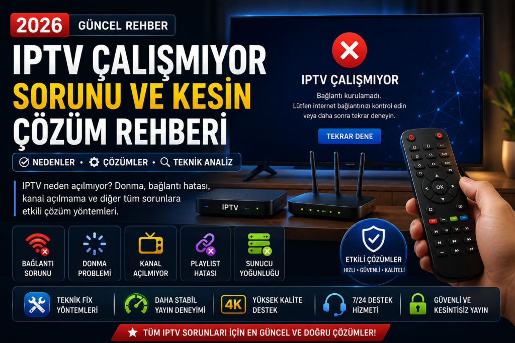 iptv çalışmıyor sorunu ve kesin çözüm rehberi