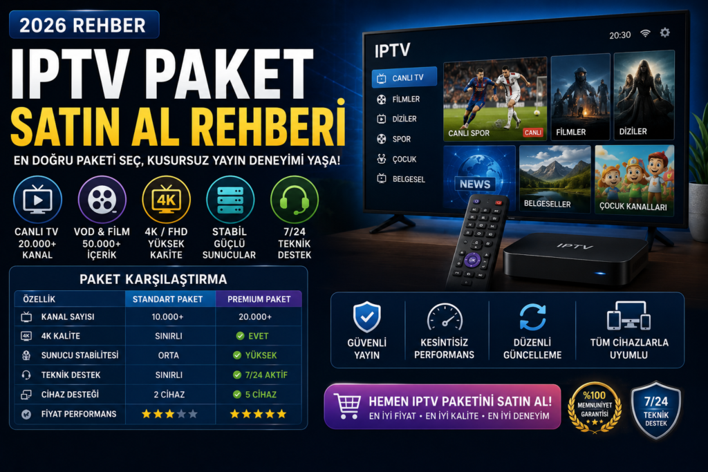 iptv paket satın al rehberi ve premium iptv plan karşılaştırması