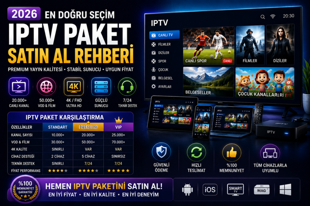 iptv paket satın al rehberi ve premium iptv plan seçenekleri